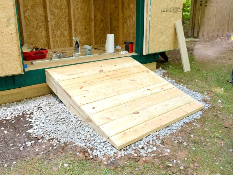Shed Roof Doors And Ramp, Building A Wooden Ramp For Shed