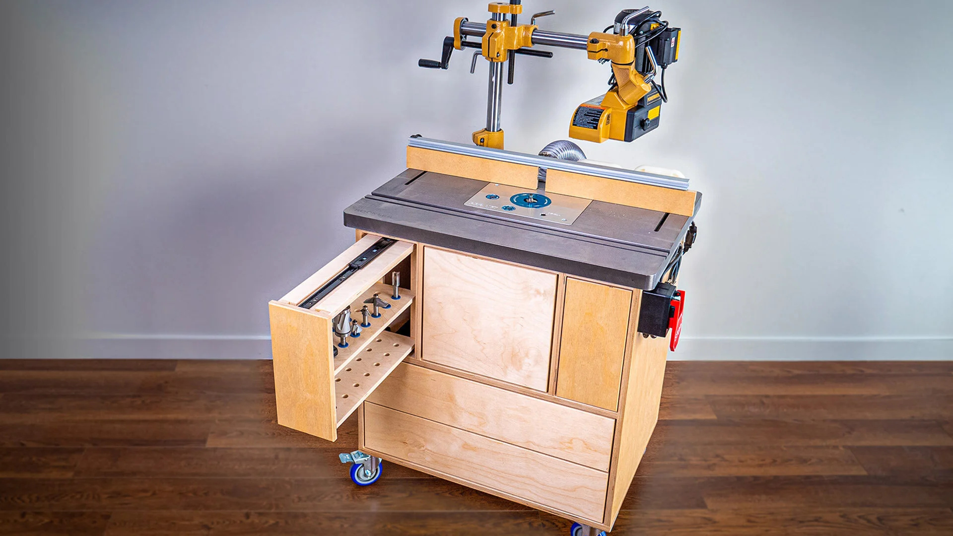 How To Build A Router Table with Bit Storage &amp; Dust Collection