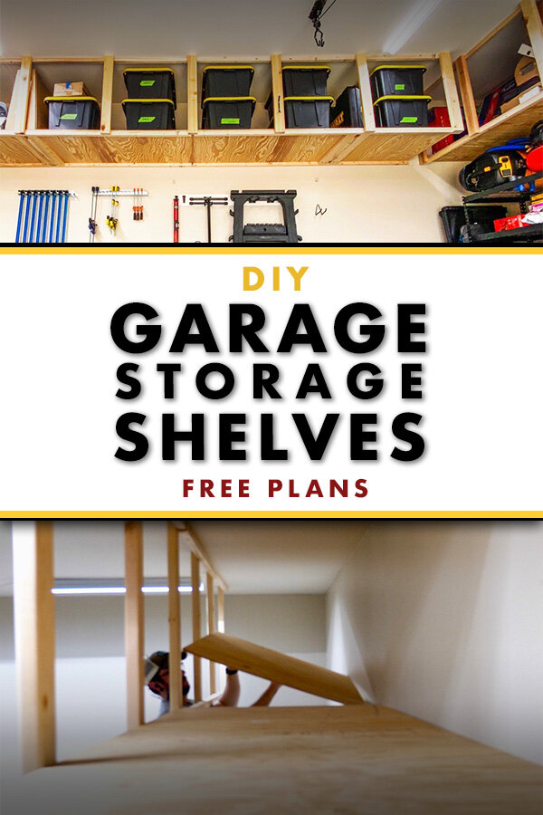 How To Build Diy Garage Storage Shelves, Shelves Above Garage Door