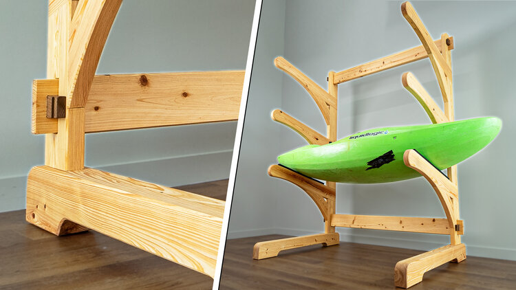 How To Build A DIY Wooden Kayak Storage Rack (With Plans!) — Crafted  Workshop