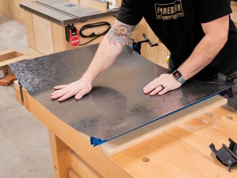 How to laminate a plywood surface.