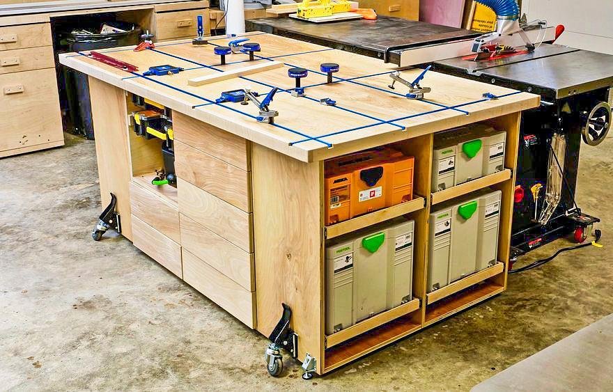 ULTIMATE T-Track Assembly & Outfeed Table with Systainer Storage — Crafted  Workshop