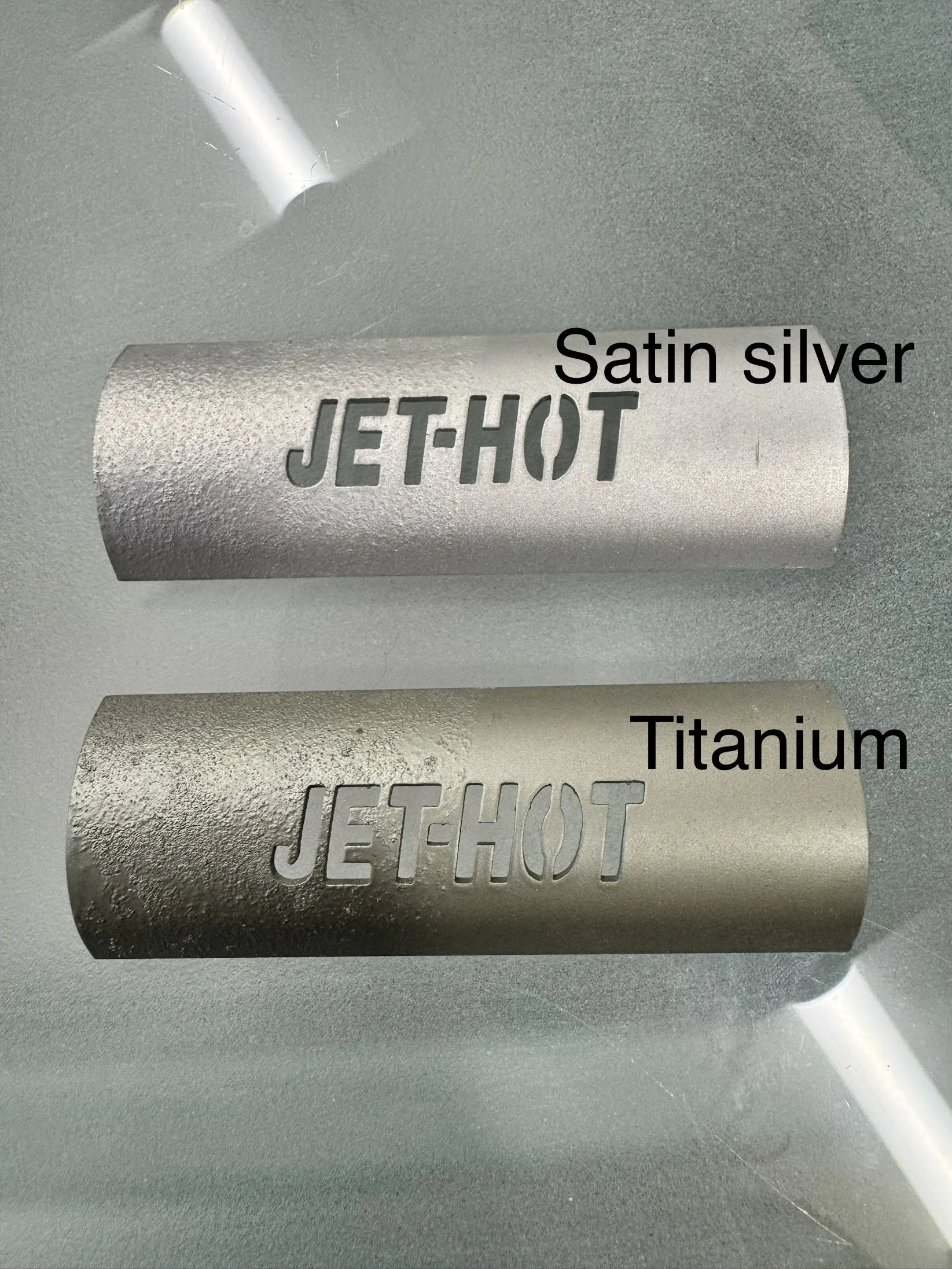 Difference in color between Satin Silver and Titanium Topcoat color