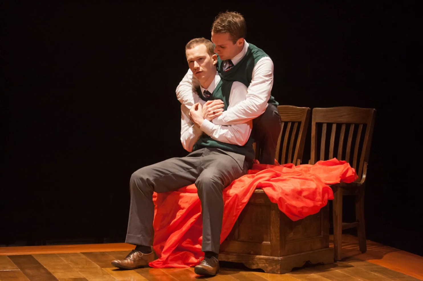 Rex Daugherty and Jefferson Farber in Shakespeare's R&J at Signature Theatre