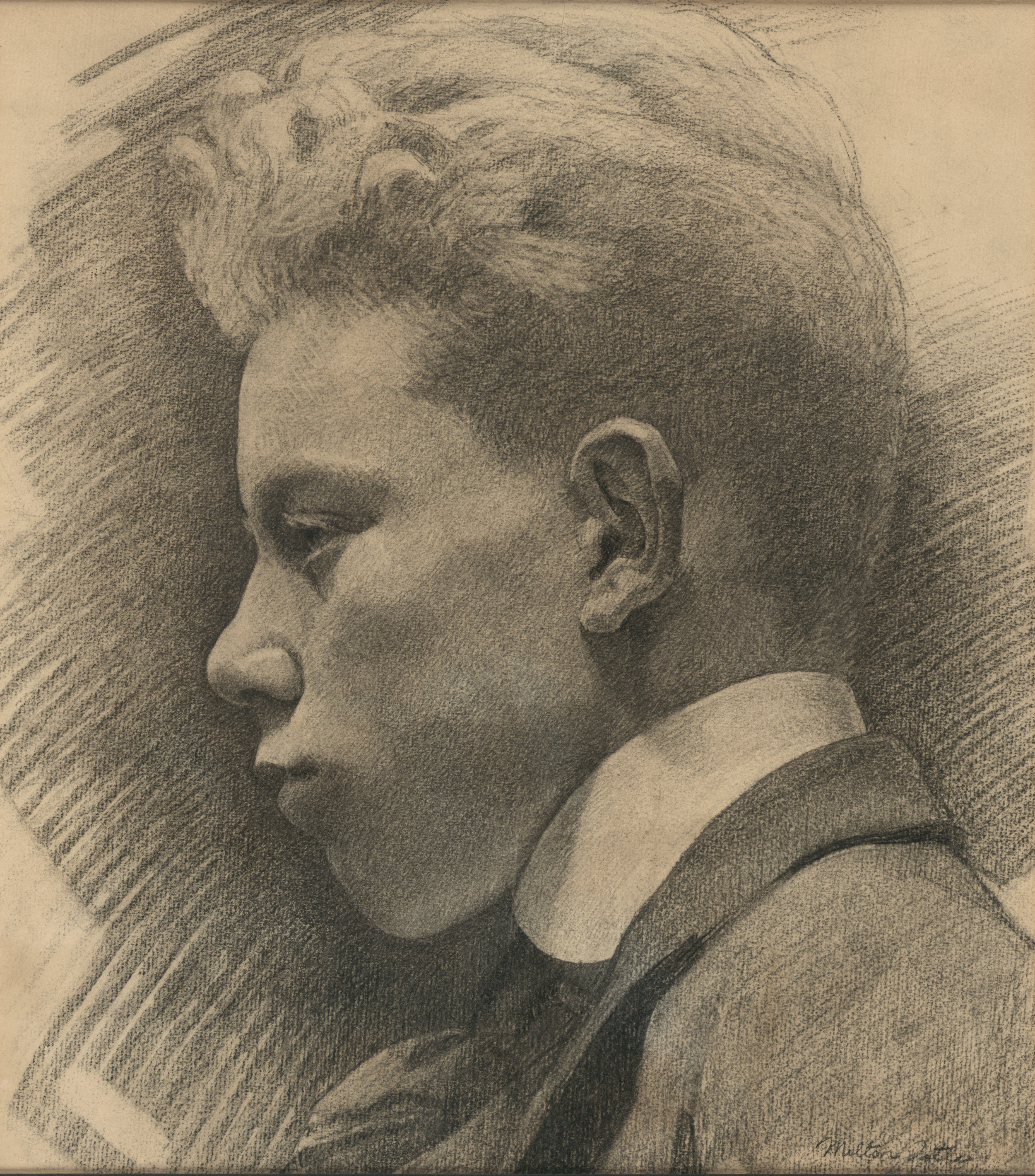 GREAT GRANDFATHER CHRISTIAN ANDERBERG 18" x 14" PENCIL ON PAPER 1947