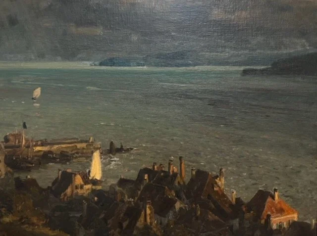 r pachelberger, seaside village, 21x28 inches, oil canvas.jpeg