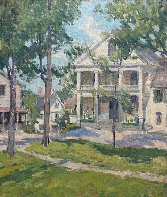 mary titcomb,village green, 24x20 inches, oil canvas.jpeg