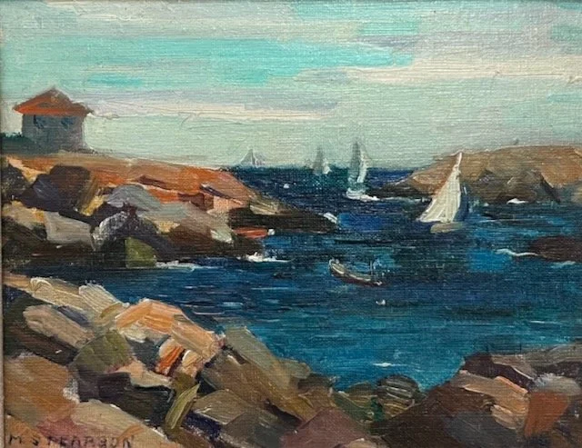 marguerite pearson, 8x10inches, sailboats passing, oil on board, 10263.jpeg