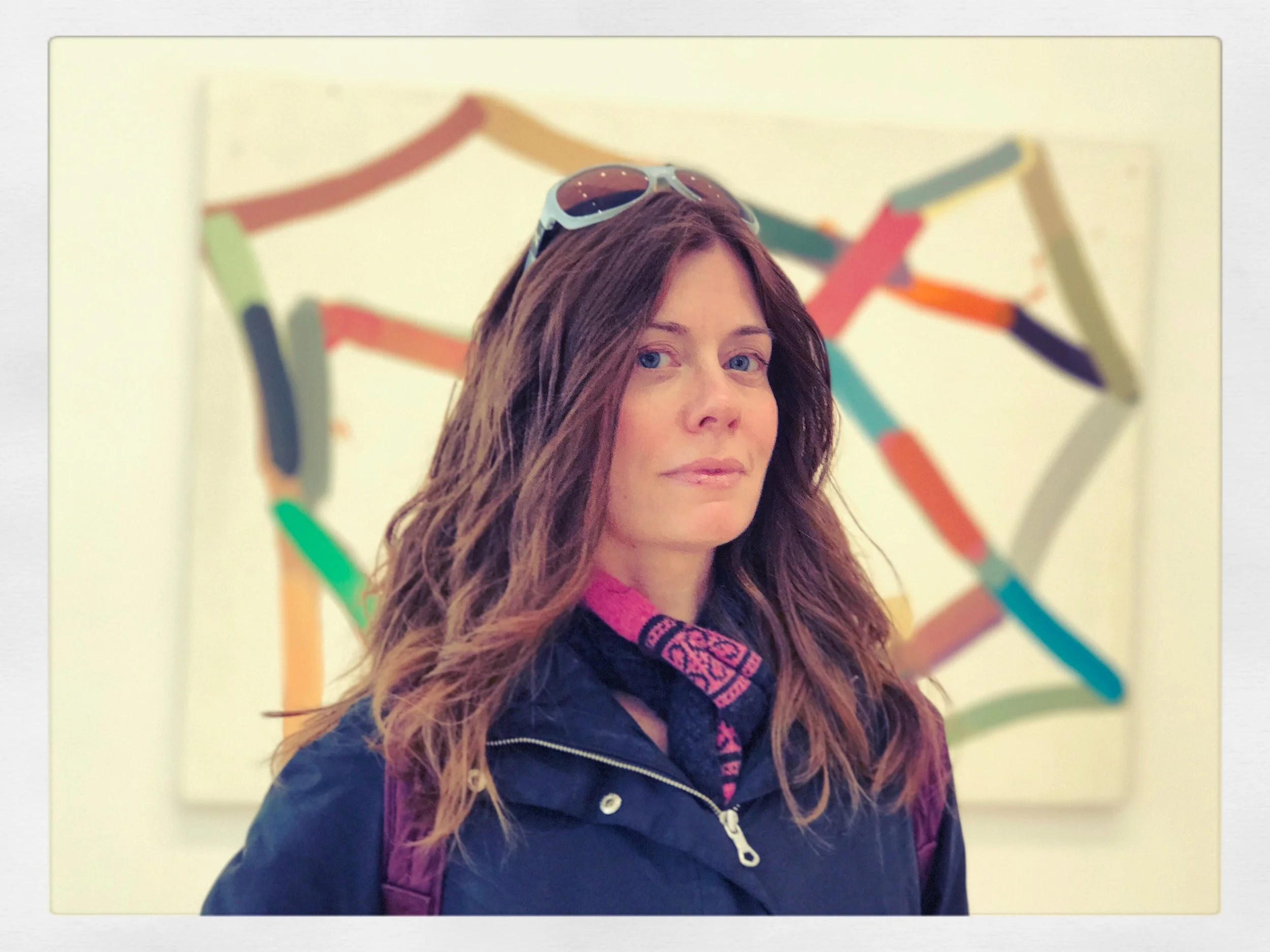 Standing in front of an Al Taylor painting in Chelsea, 2017. Photo: Ellen Papazian