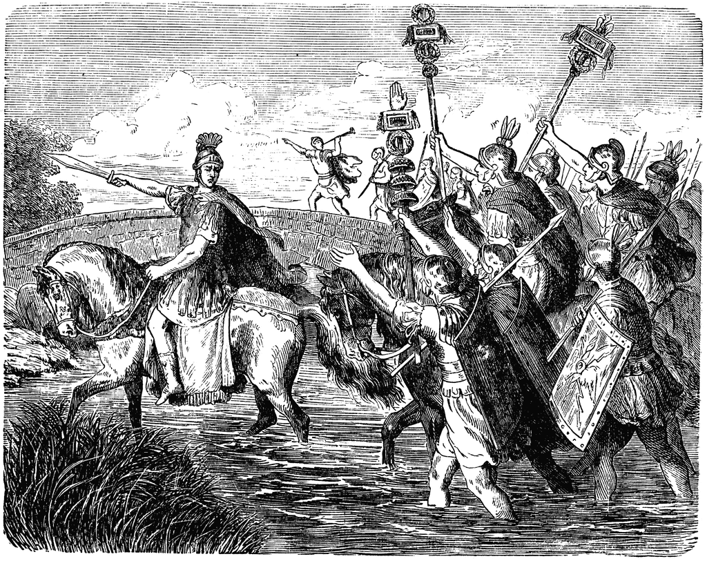 Caesar's crossing of the Rubicon - The embodiment of risk tolerance.