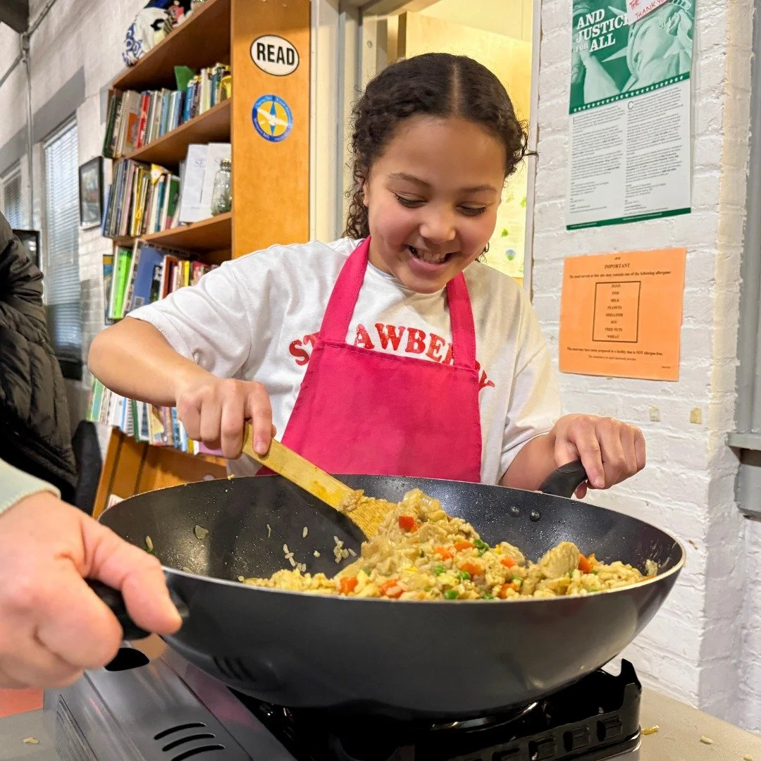 Our Food For Thought Cooking Program took a tasty adventure this week with Sarah Rose from @unitedwayofgnb to make delicious, healthy fried rice! 🍚✨

We chopped and pan-fried chicken, learned how to use fresh or leftover rice to reduce food waste, a