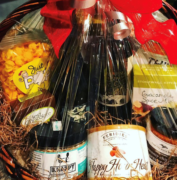 See what I'm talking about? These gift baskets are filled to the brim with all sorts of treats! Photo courtesy of Tasteful Times Instagram