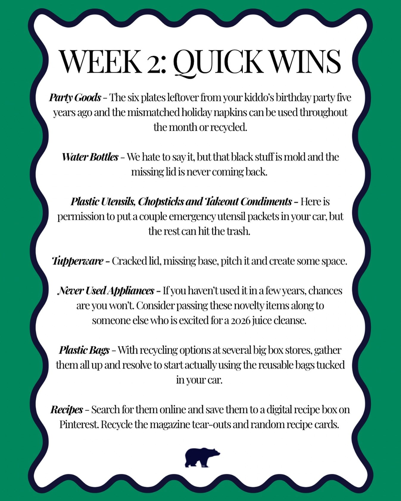 Week 2 of our &ldquo;31 Unassuming Areas to Declutter&rdquo; takes us to the kitchen! From leftover party supplies, to the surplus of plastic bags bursting from the pantry, we promise your space will feel lighter after a few editing blitzes throughou