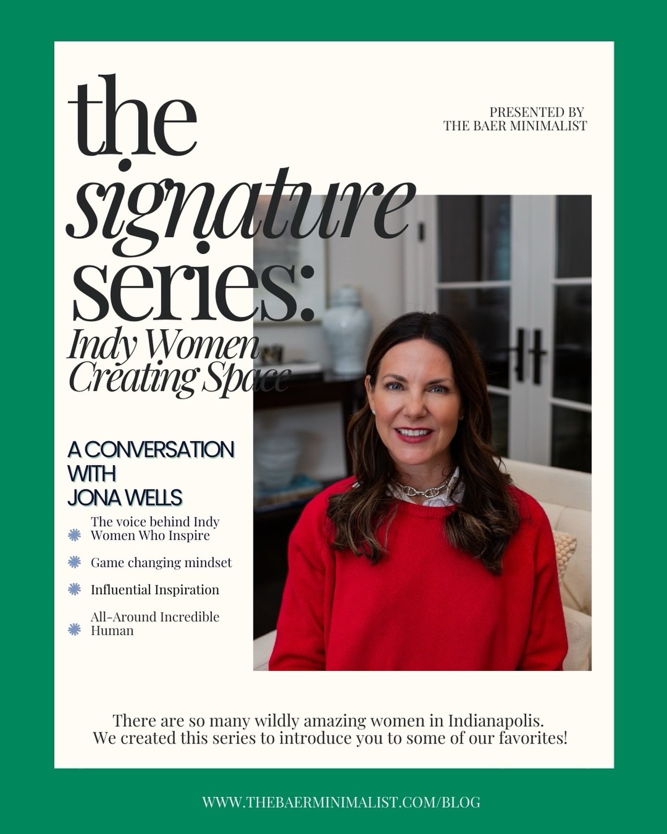 If you haven&rsquo;t crossed paths with @wellsjk, you are in for such a treat! We met last year when she reached out to interview me on her podcast, @indywomenwhoinspire_podcast. Since our conversation, I have listened to nearly all of the episodes o