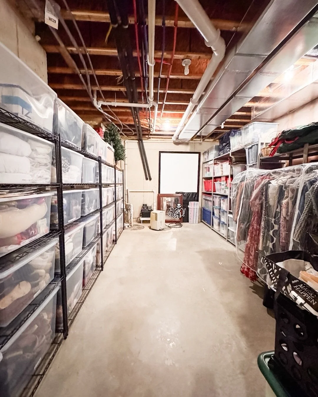 Can we just take a moment to ooh and ahh over this ultra organized storage area?! Our client&rsquo;s goal was to consolidate two different storage spaces into the space you see pictured here, so the other space could become an art studio.

And boy, d