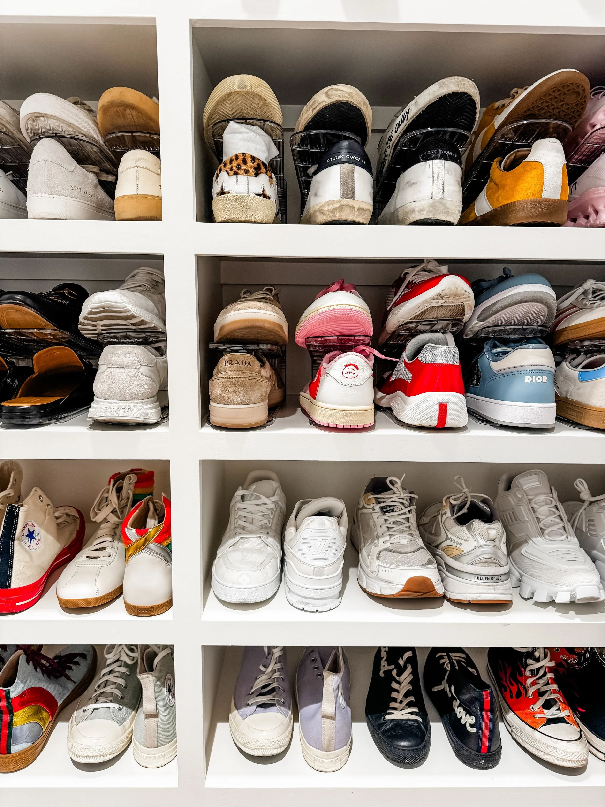 We loved that our client had a dedicated closet for shoes, and when we said we could squeeze twice as many pairs in, I&rsquo;m not sure he believed us. 

But alas&hellip;the power of a system and the right product! 🙌🏼