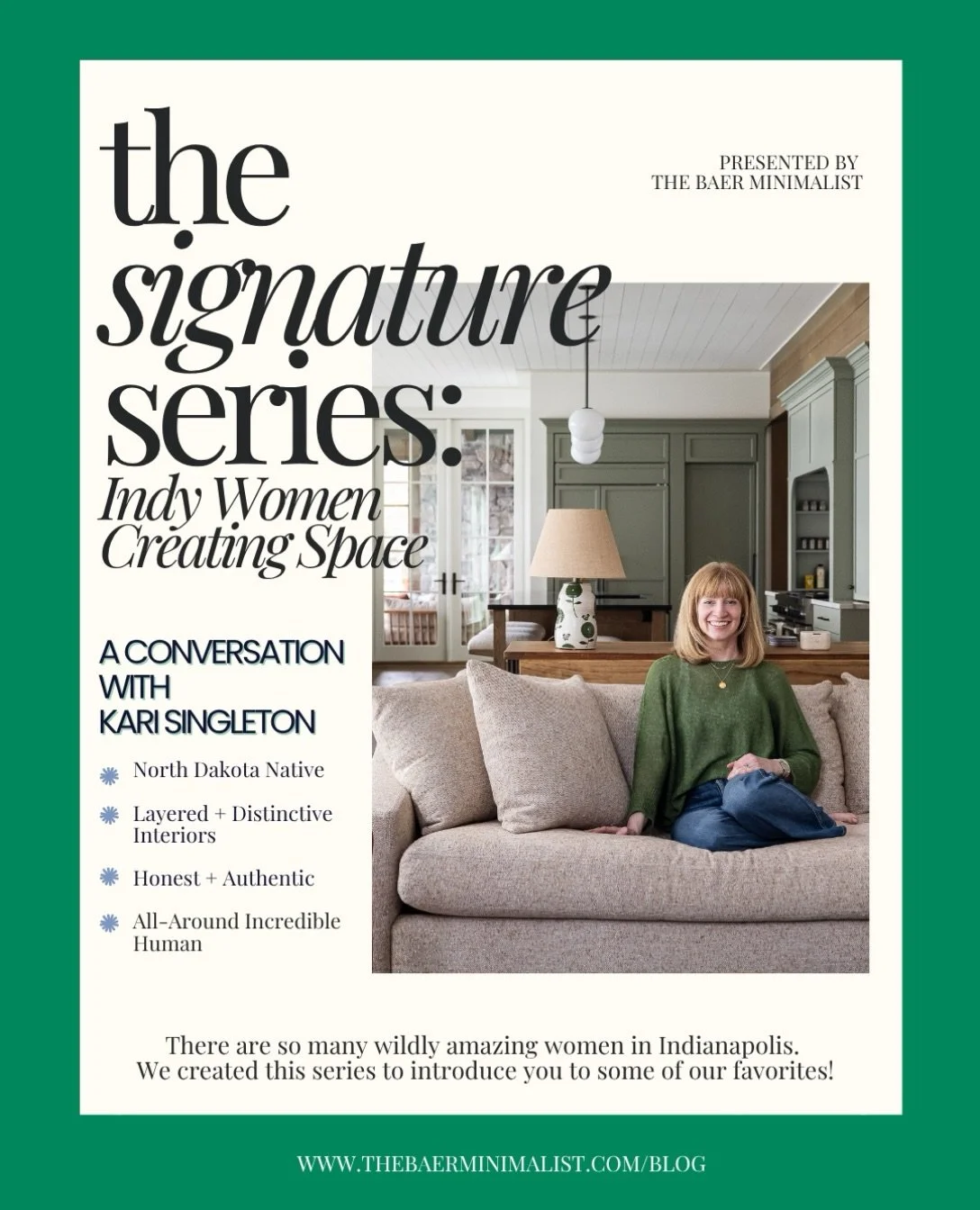 It&rsquo;s a rare occurrence when you meet someone with North Dakota roots in the Hoosier Heartland&hellip;so imagine my surprise when I met @karisingletoninteriors, who grew up in Grand Forks, North Dakota, where I happened to go to undergrad. 

Kar