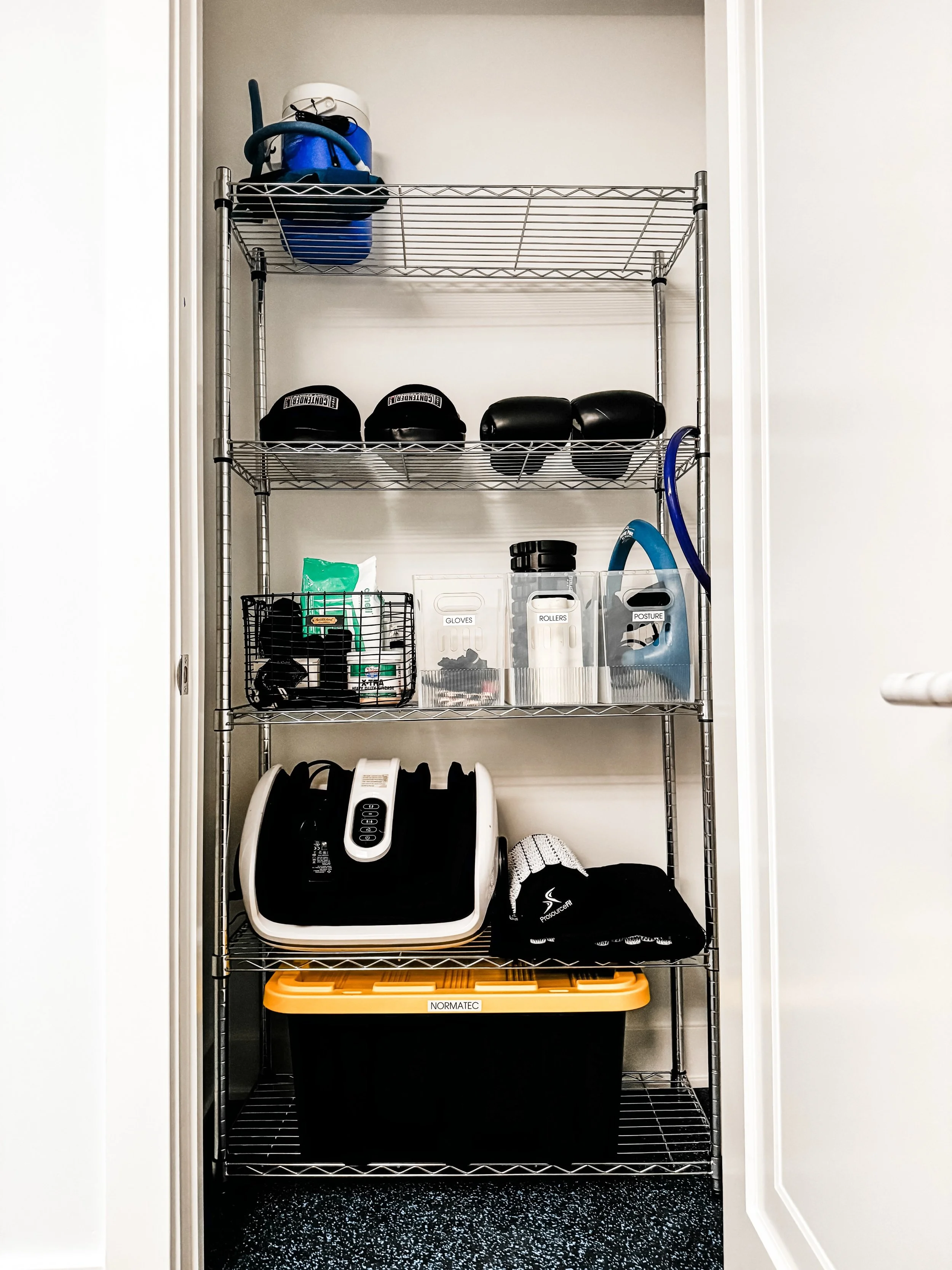 No skeletons in this closet! 💀 

A quick edit, a totally blank slate, repurposed shelving from another space and this closet is ready to be put to work.

This was part of a whole home project - from top to bottom, every inch was organized and maximi