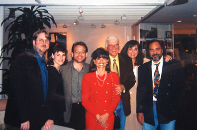  With Richard Kraft, Marc Shaiman, Carole and Jerry Goldsmith, and Bobbi and Basil Poledouris 