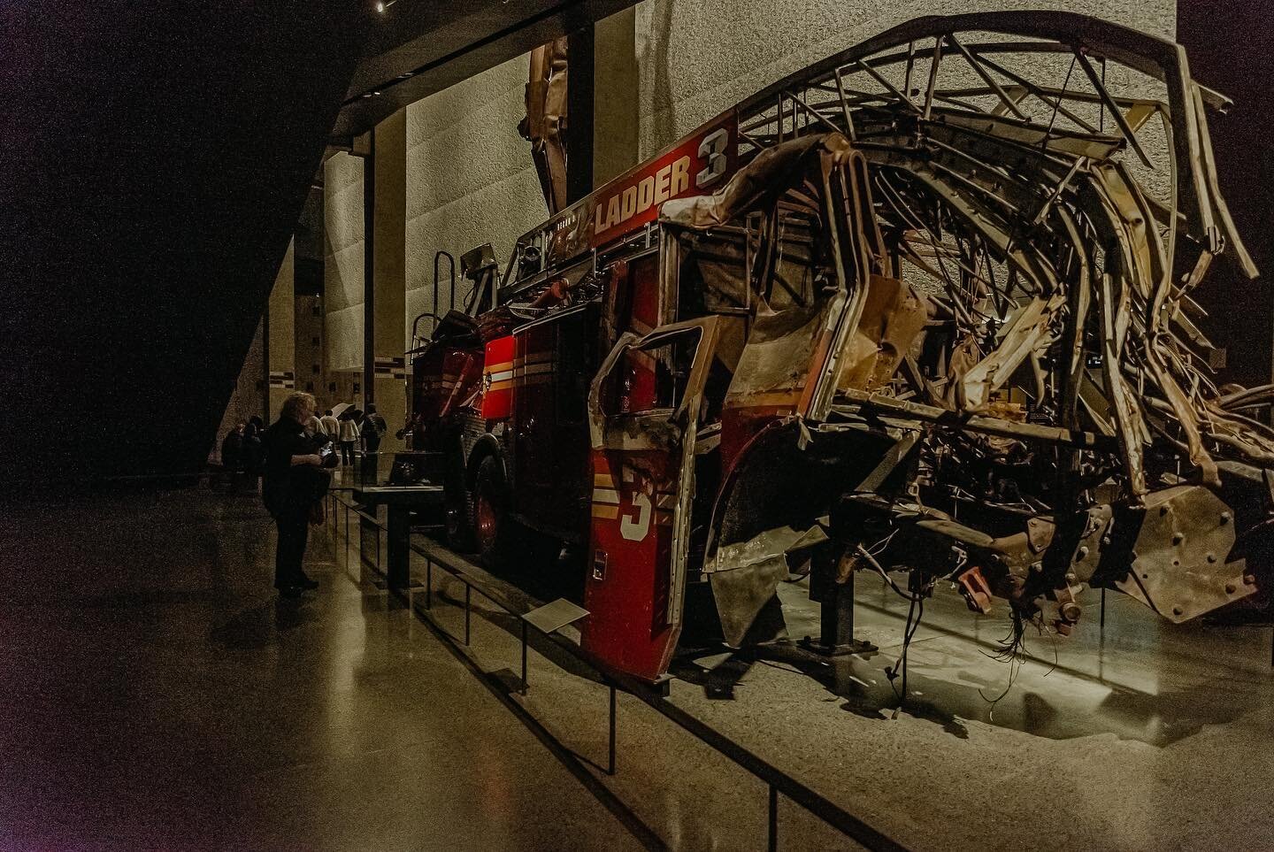 Mangled fire trucks, a poignant reminder.

Abandoned firefighting gear, a tribute to the fallen.

echoing PASS alarms in that hall, a chilling chorus.

The frantic dispatchers' voices, etched in our memories.

Unclaimed remains, a stark reminder of S