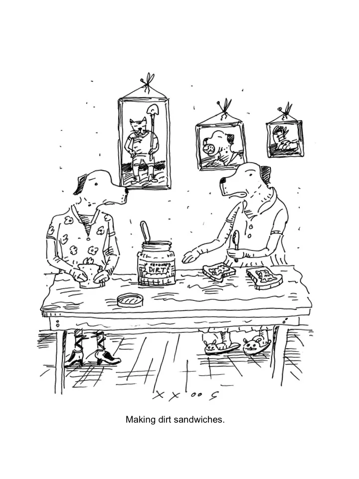 Making dirt sandwiches