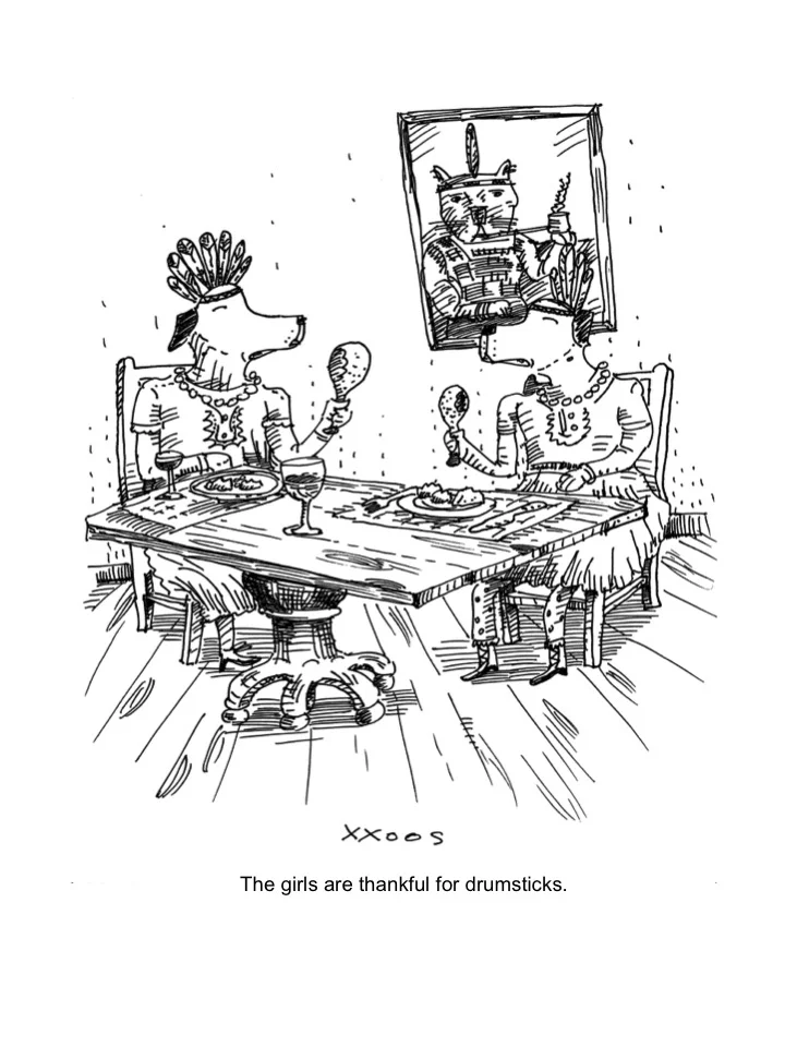 The girls are thankful for drumsticks