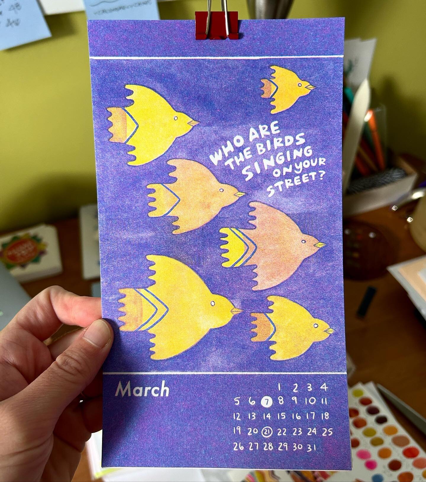 This month of my calendar is a real tribute to Jenny Odell&rsquo;s book How to do Nothing, and all the experiences and stories and relationships (!) she shares with birds. It&rsquo;s such a good book!!! It is not just a shame screed about how screens