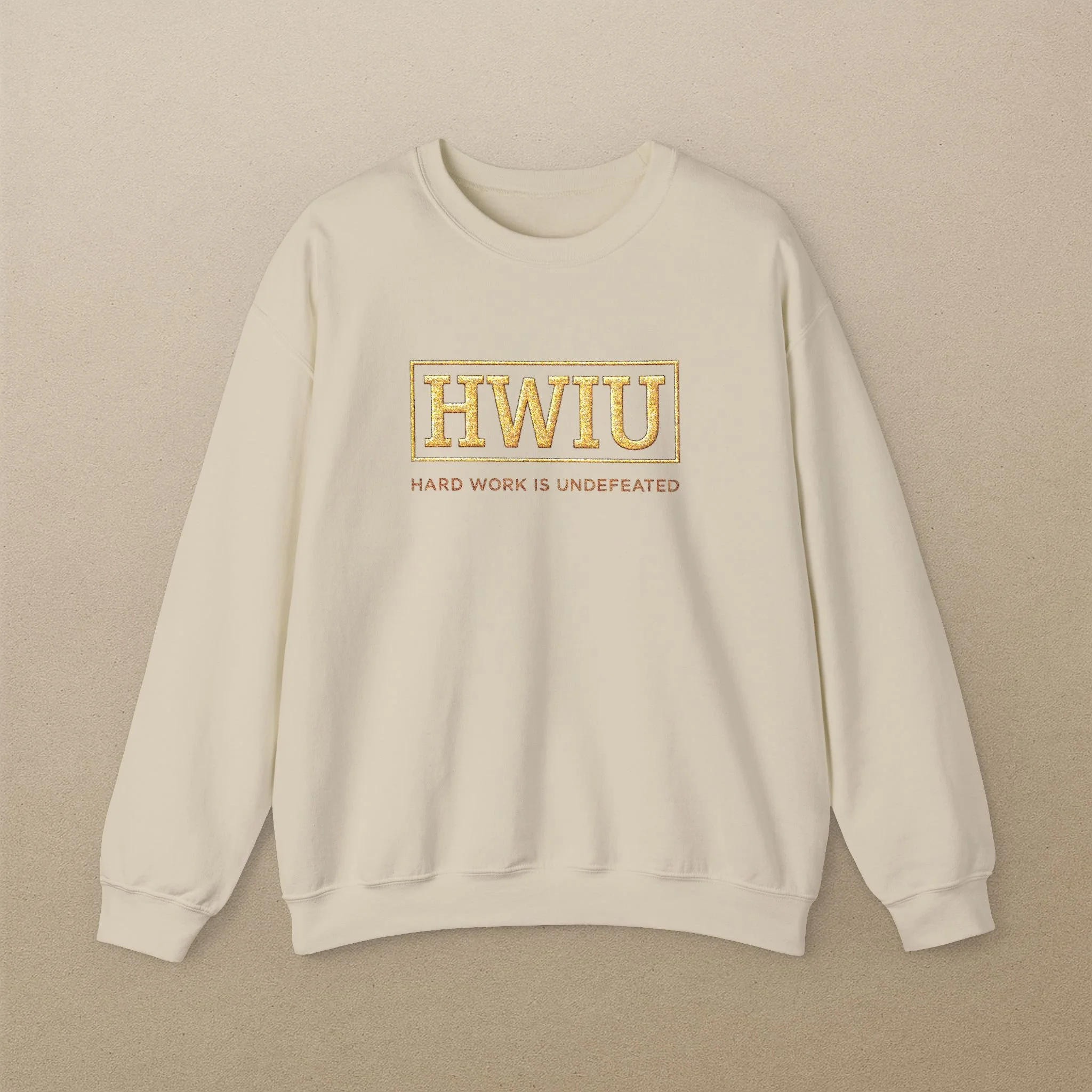 Athletic Monogram Heavy Sweatshirt 'HWIU' - Minimalist Luxury Motivation | Unisex Crewneck