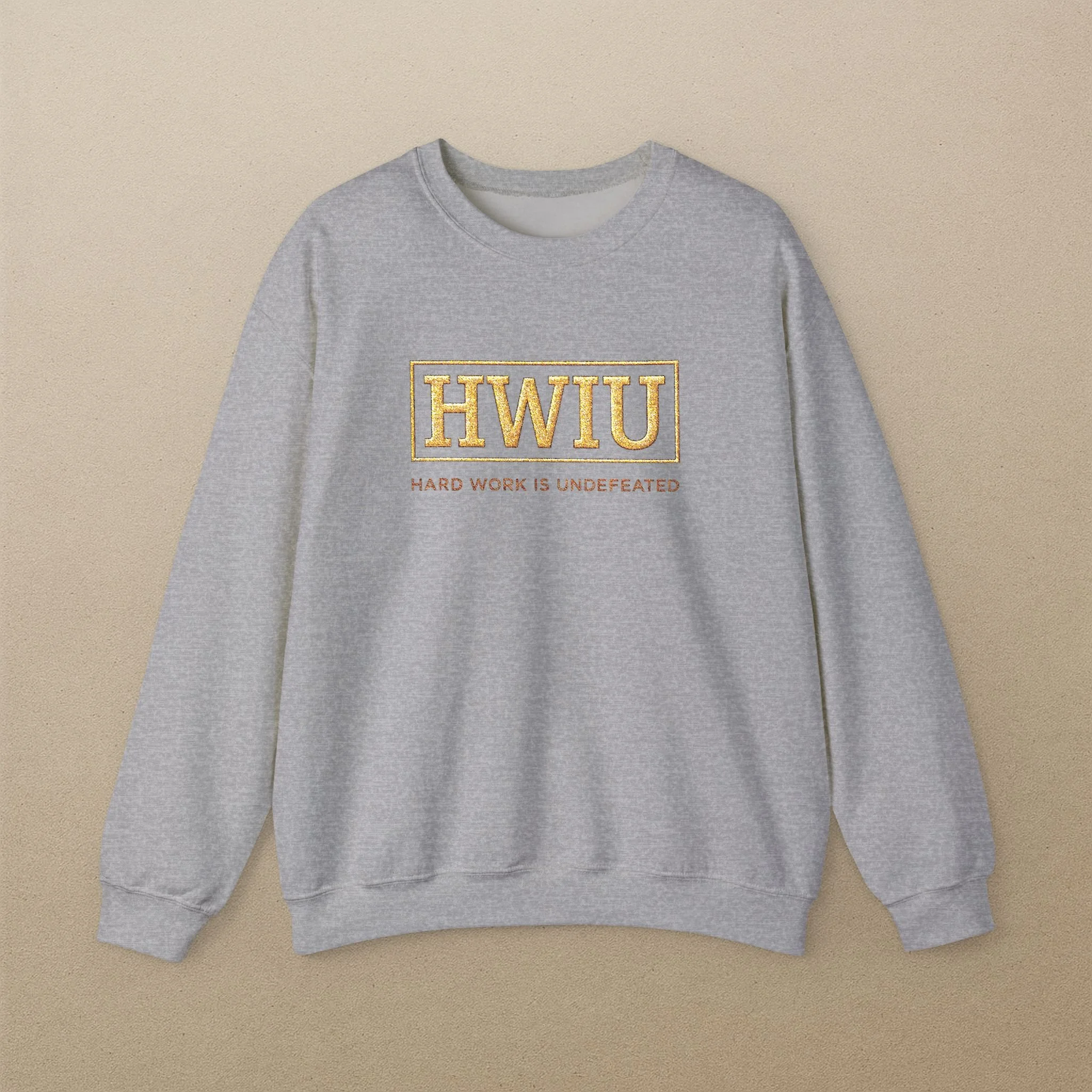 Athletic Monogram Heavy Sweatshirt 'HWIU' - Minimalist Luxury Motivation | Unisex Crewneck