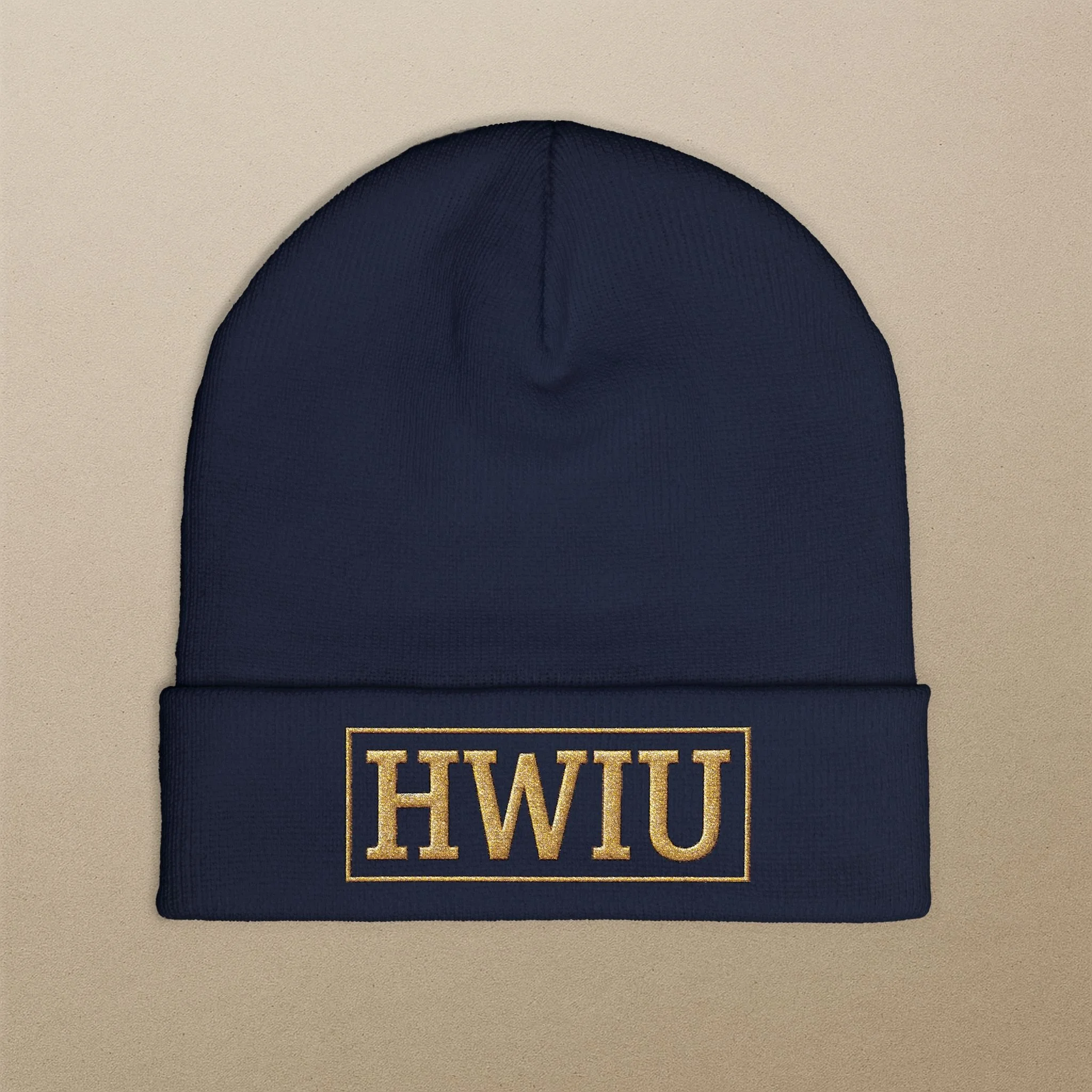 “HWIU” (Hard Work Is Undefeated) Beanie Embroidered Hat