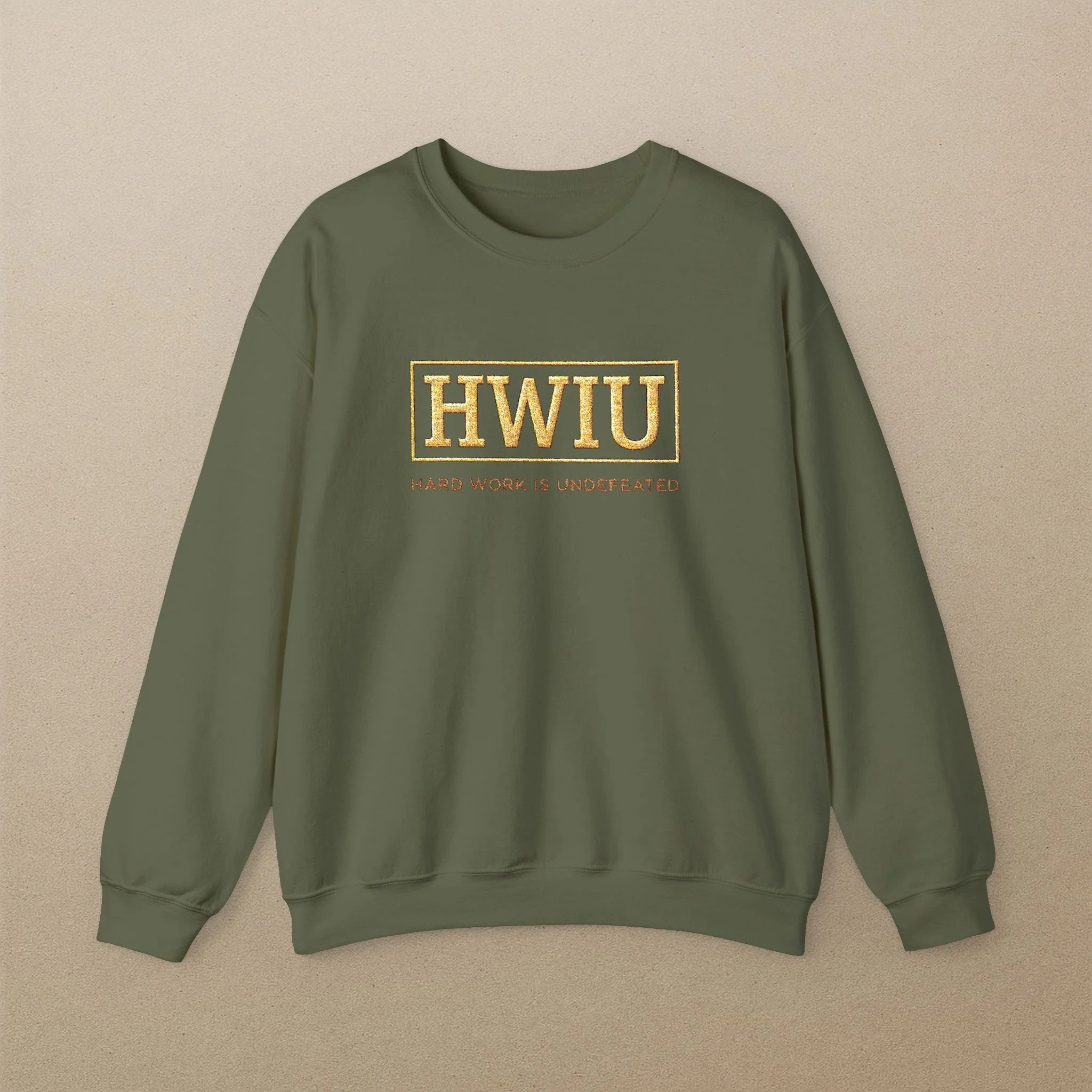 Athletic Monogram Heavy Sweatshirt 'HWIU' - Minimalist Luxury Motivation | Unisex Crewneck