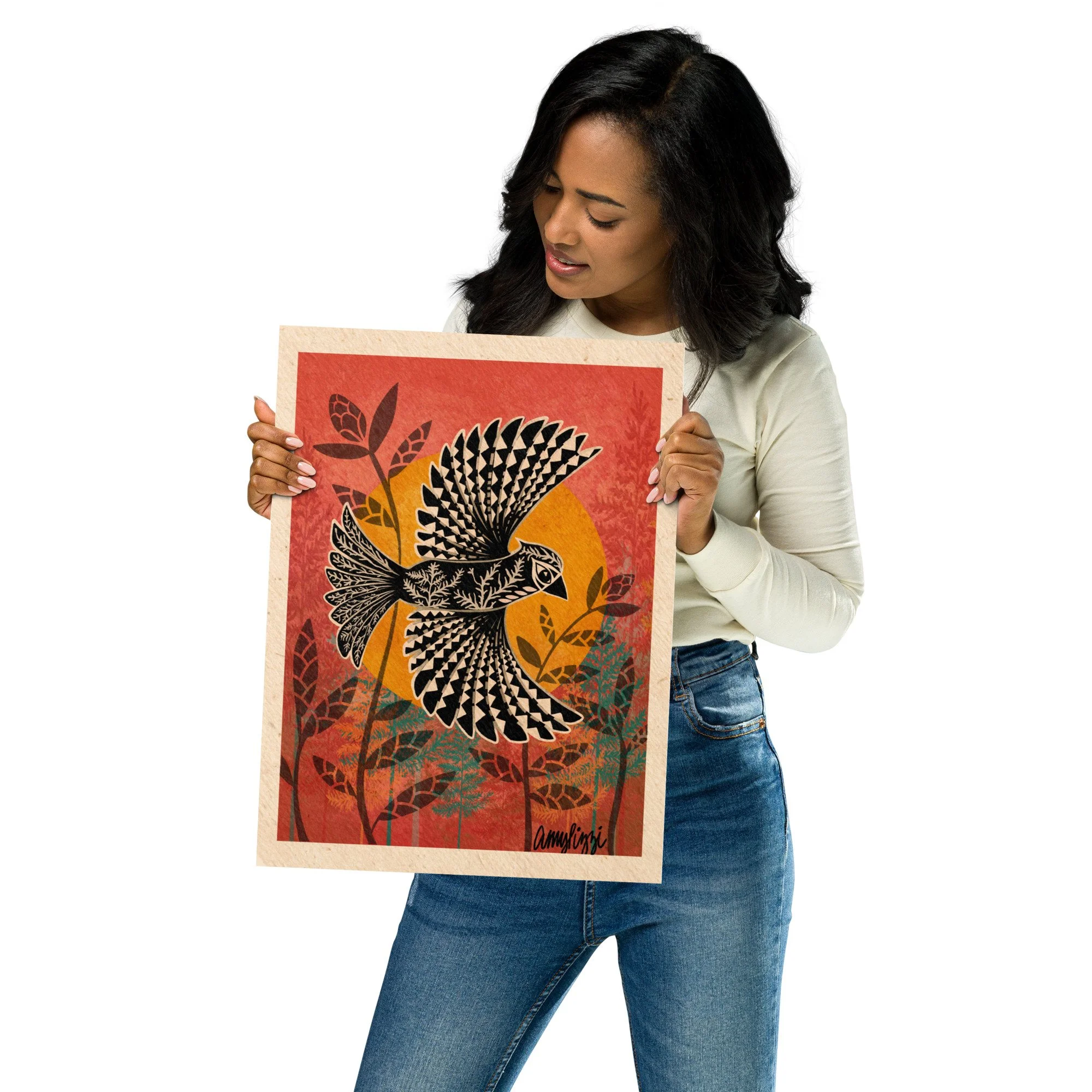 FOLK CARDINAL POSTER
