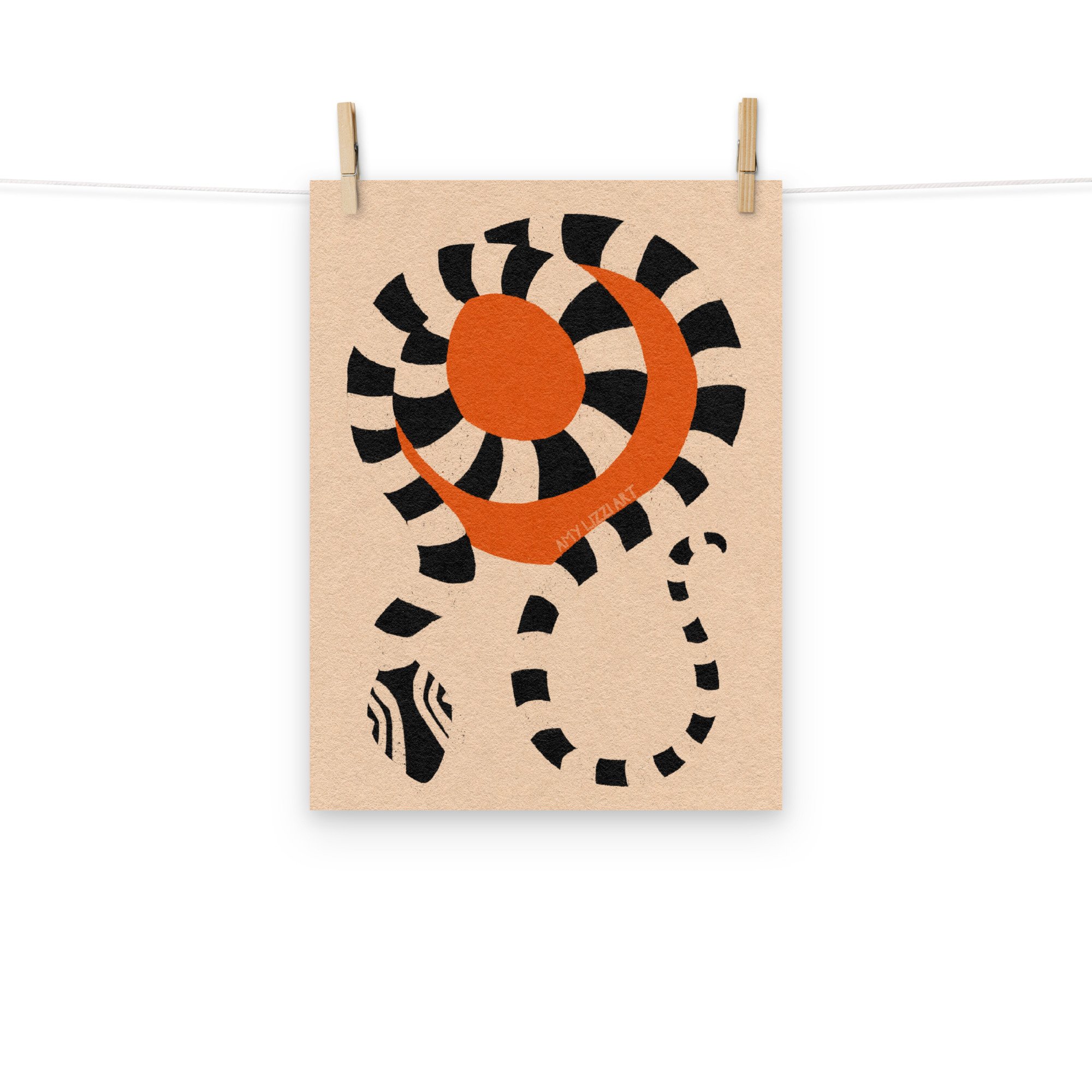 STRIPE SNAKE SUN POSTER