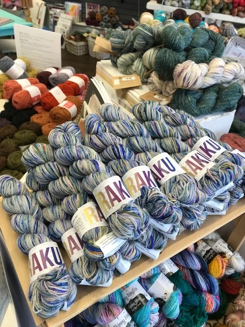 A pile of RAKU at Knit2 Yarns!