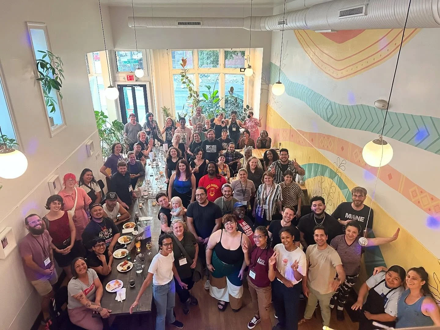 On Saturday, we picked up the @donnacocktailclub team at Penn Station, brought them to Mera and got right to work for their bar takeover. We&rsquo;d never met in person, but they are another worker-coop, so we figured it had to be a good idea. We con