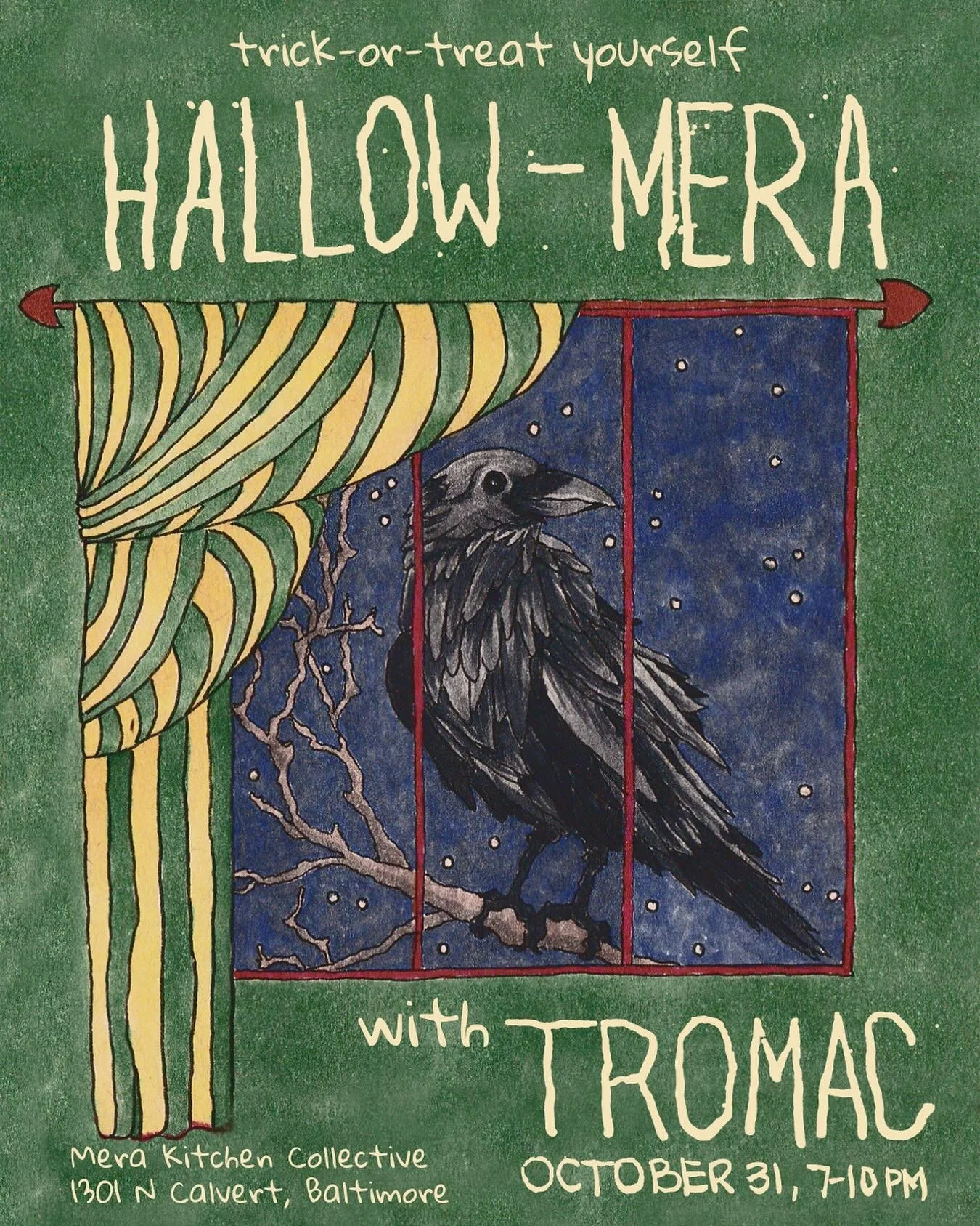 We&rsquo;re throwing a party for Halloween the only way we know how&hellip;with a feast and a dance party. 

And by a lot of food we mean an all-you-can-eat-buffet-style with our favorite vegan and non-vegan options. 

Tromac is bringing the vibes, w