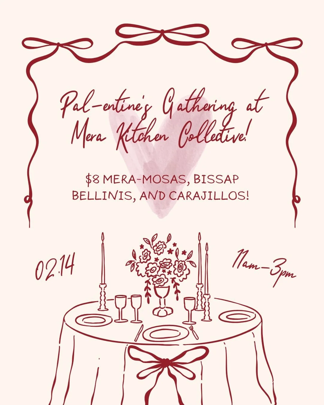 This Saturday, join us to celebrate love with us in all of its forms: romantic, platonic and collective! Come as you are: solo or accompanied, and leave with a full belly and new or renewed connections. We&rsquo;ll have $8 drink specials for brunch f