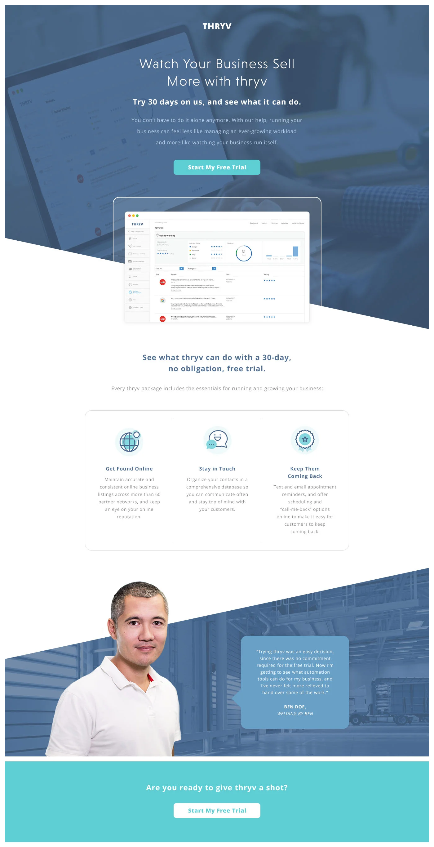  Marketing landing page 