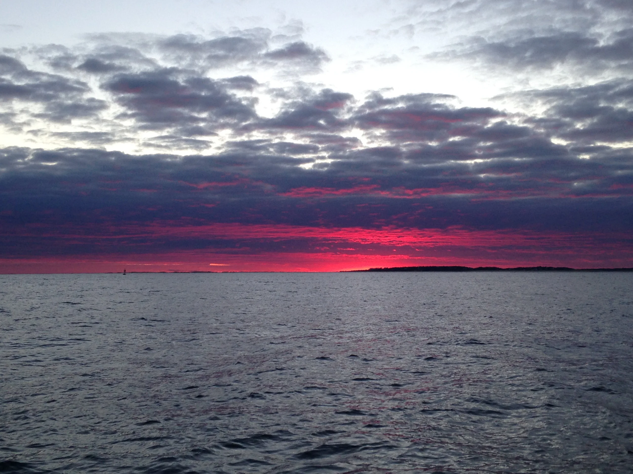 sunset over the ocean near chatham massachusetts