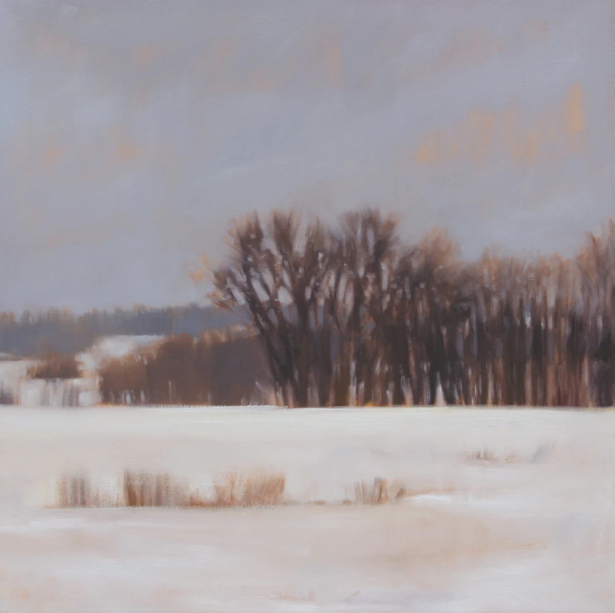 Quiet Winter, 30x30 inches