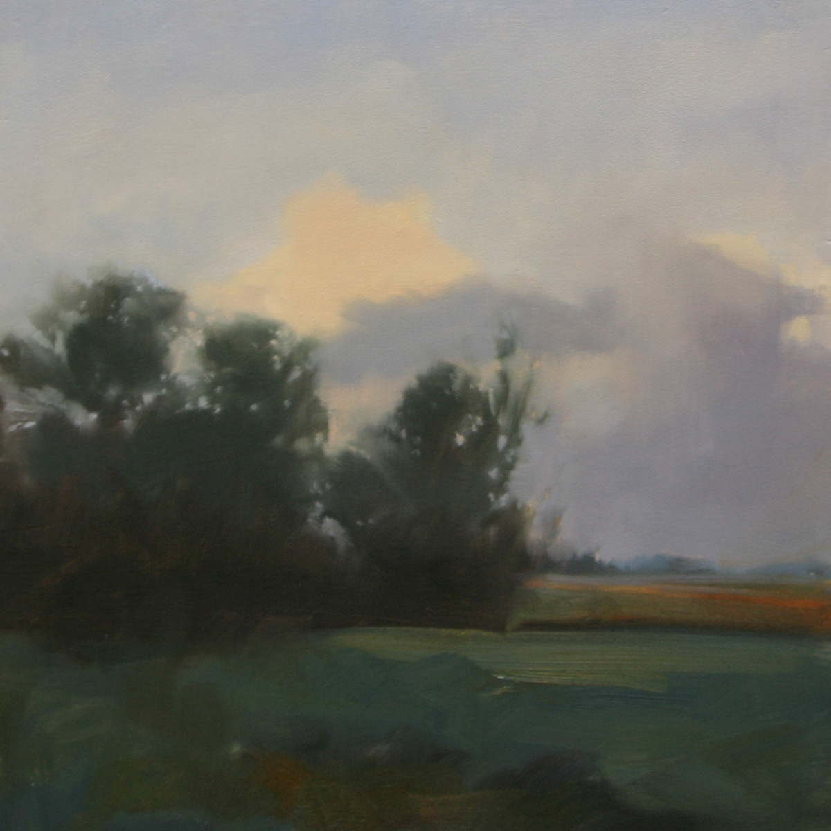 Shady Fields (study), 12x12 inches