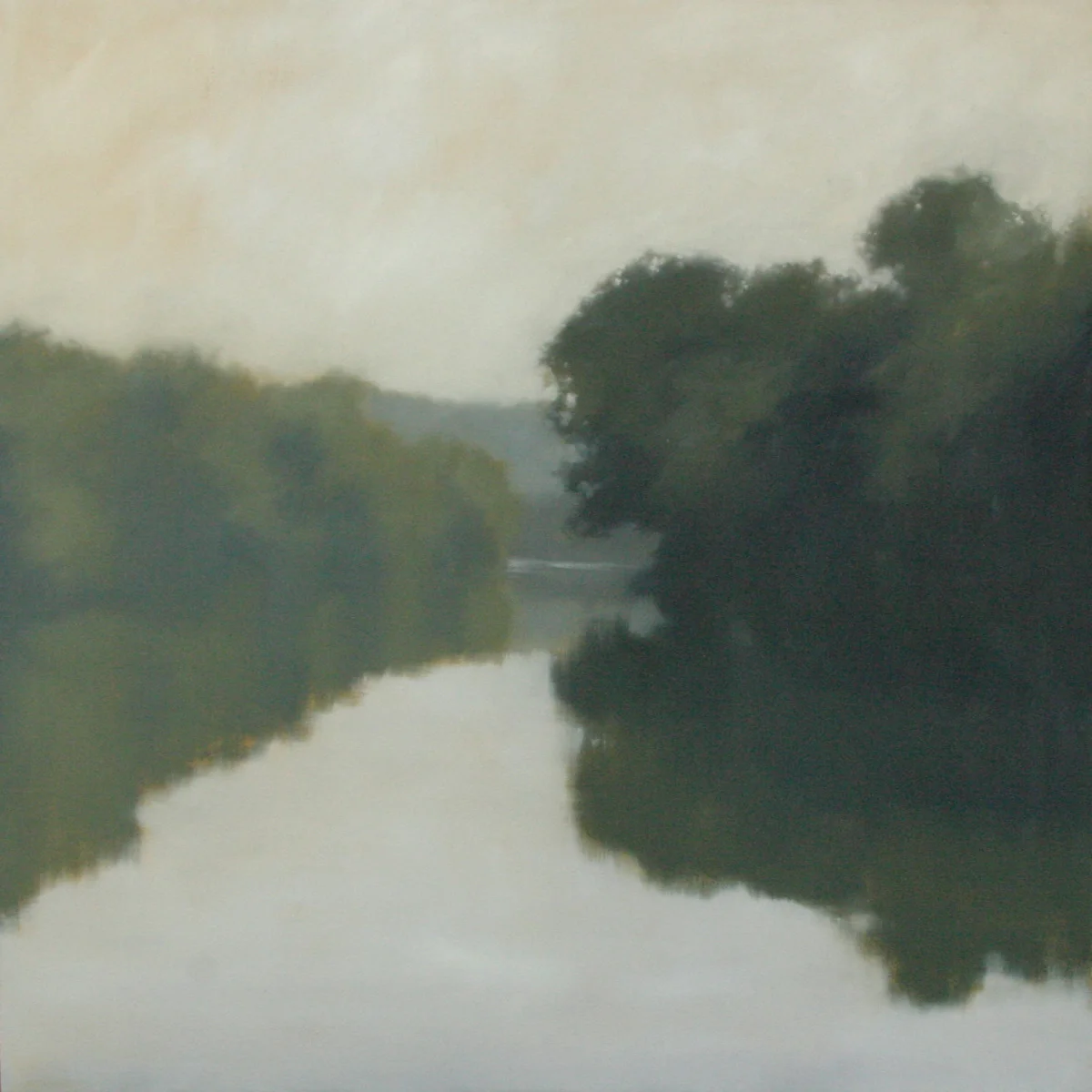 River Morning, 36x36 inches