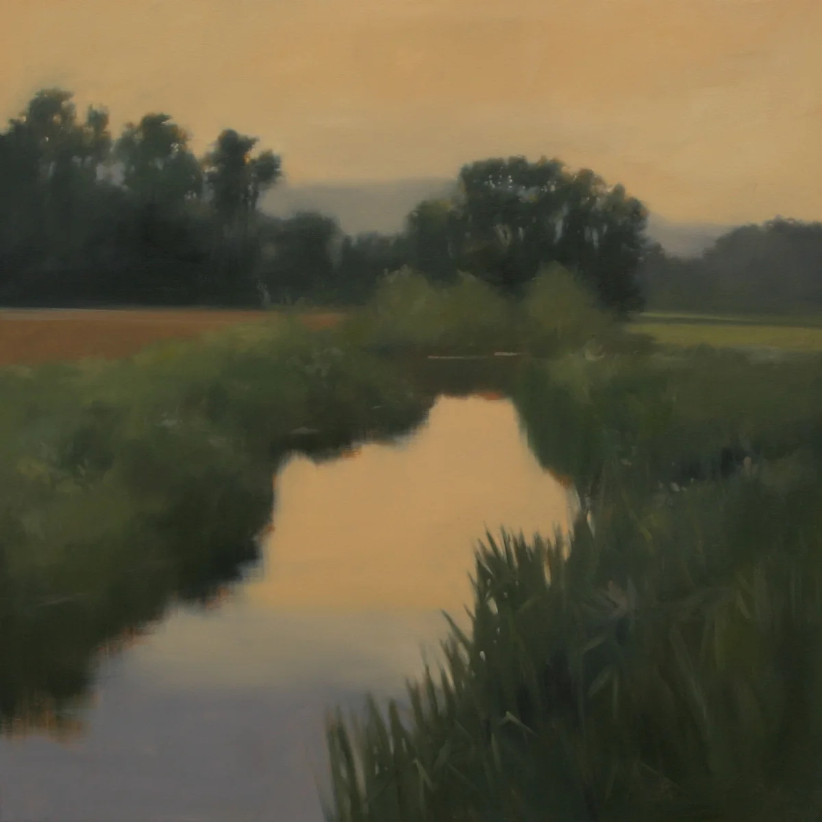 Evening Creek, 36x36 inches