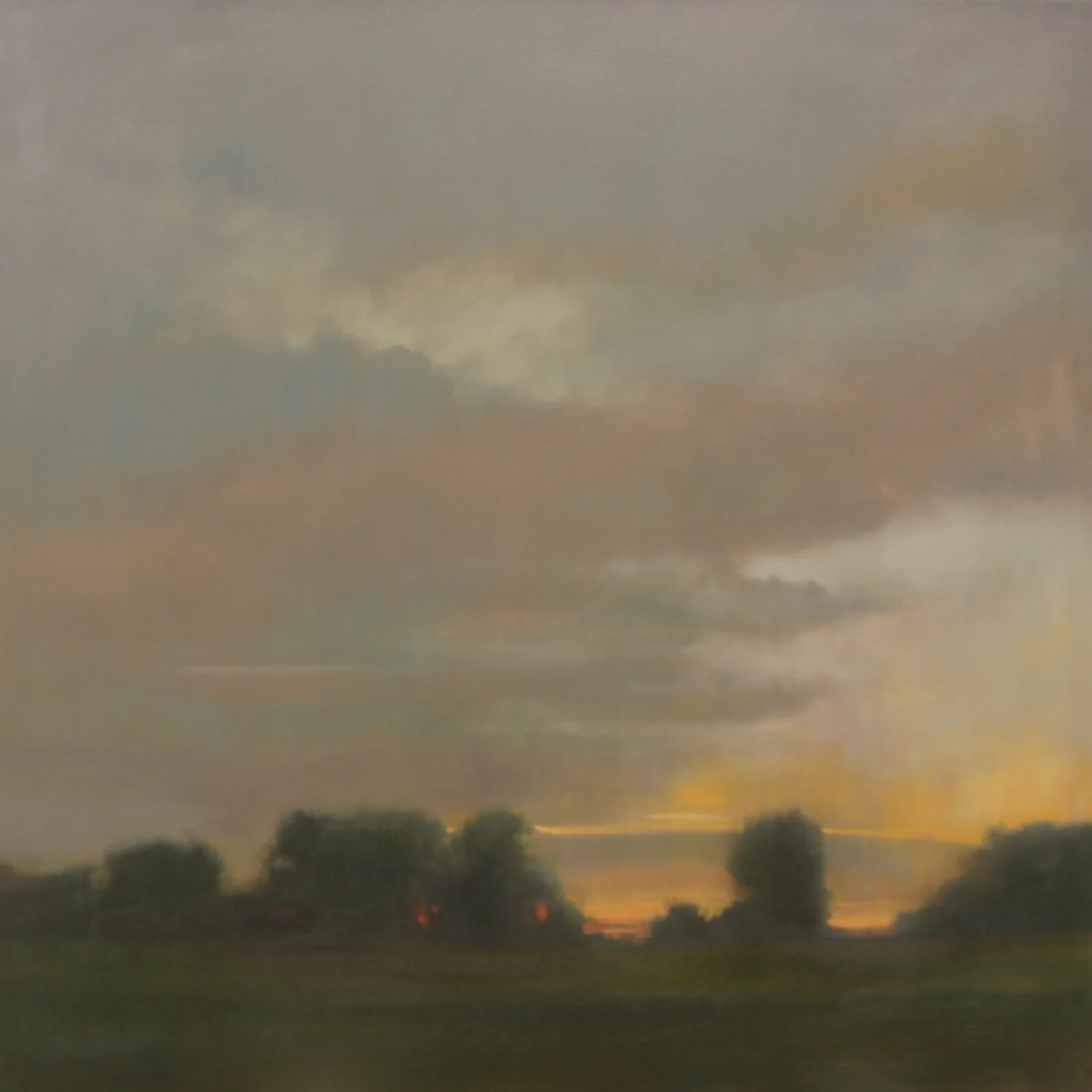 Burning Sky, 36x36 inches