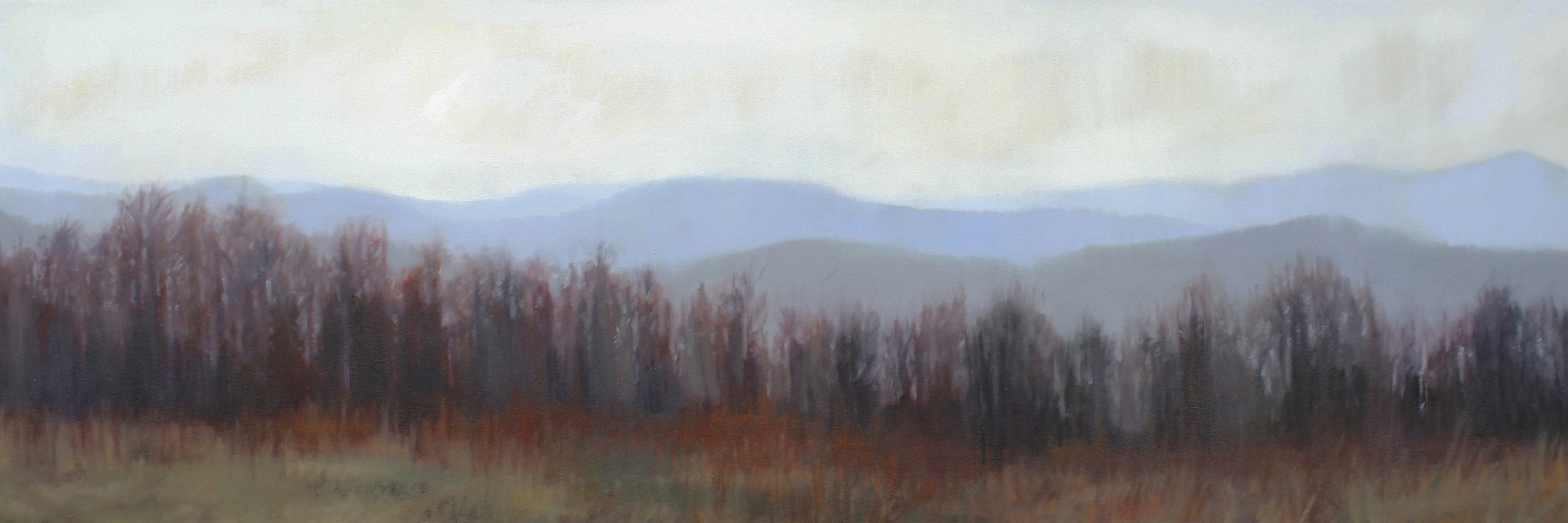 Winter Mountains, 24x72 inches