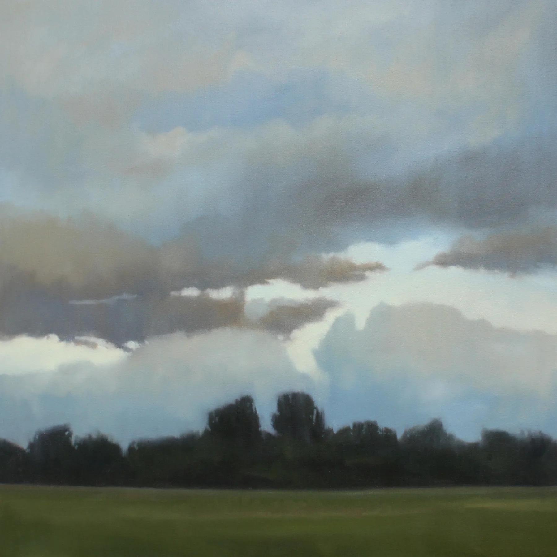 Evening Clouds, 36x36 inches