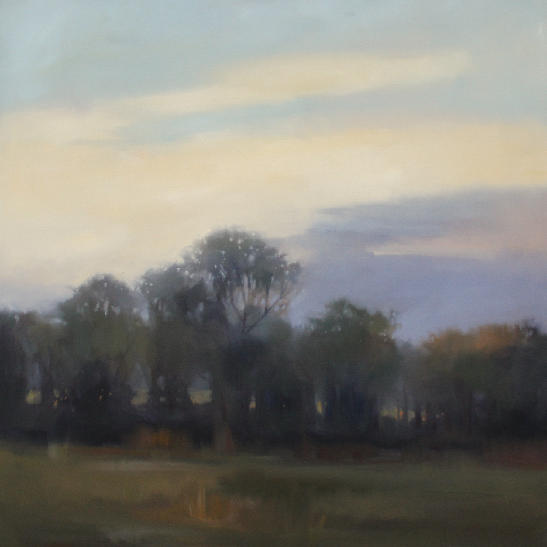 Evening Treeline, 30x30 inches