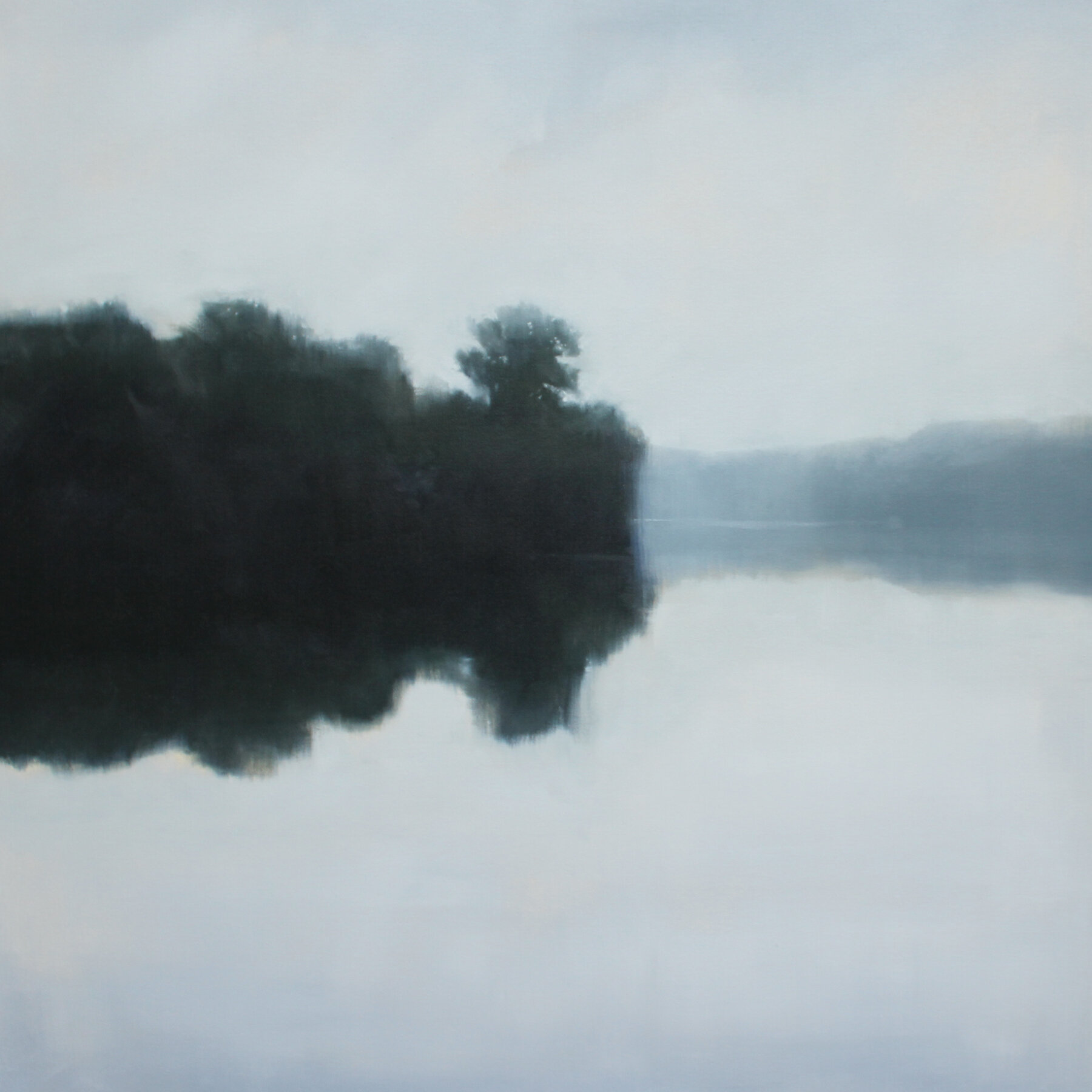 Bright Lake, 36x36 inches