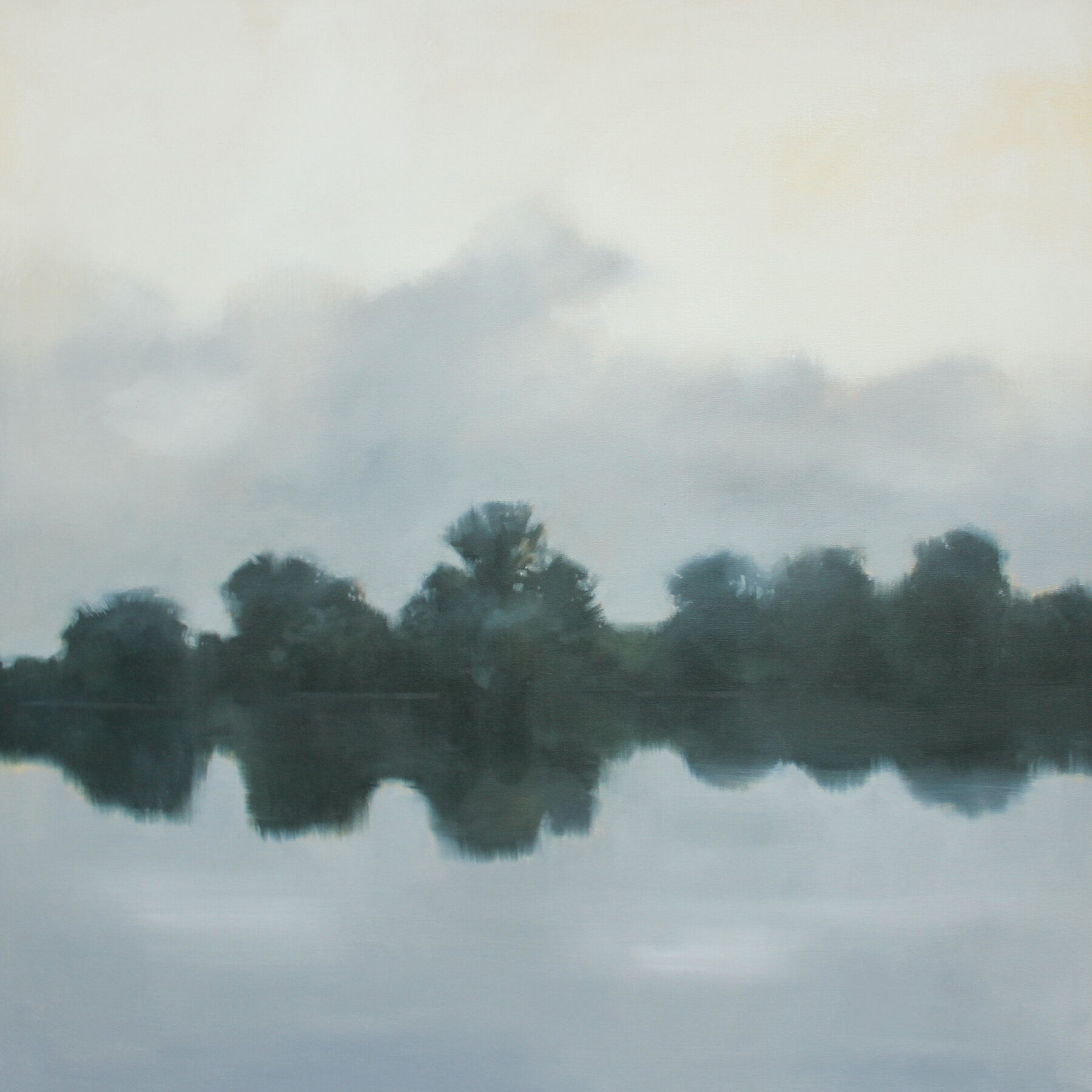 Water Crossing, 36x36 inches