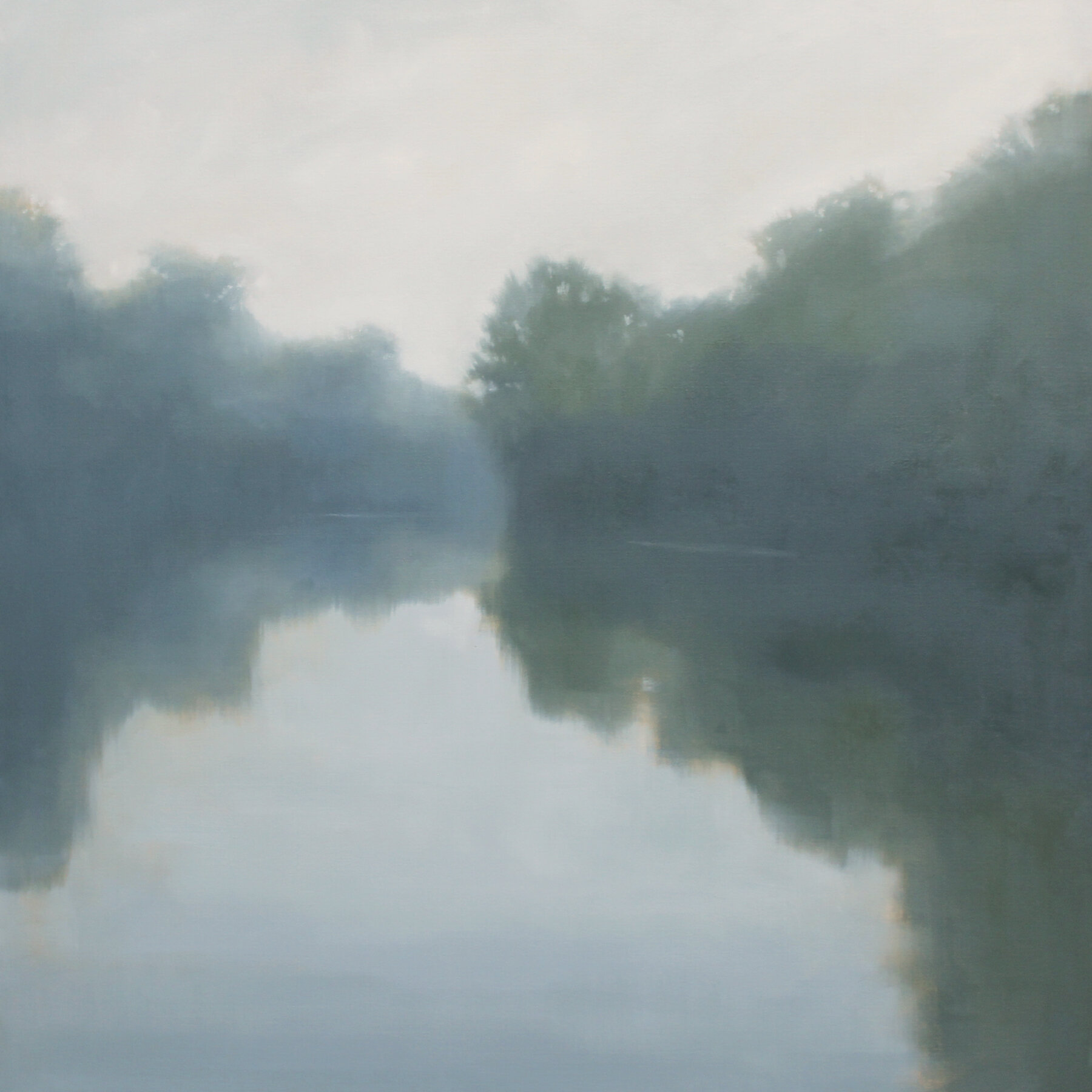 River Haze, 36x36 inches